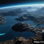 Home 14 테란 스캔 타이밍 최적화 - **Prompt:** A detailed, high-angle shot of a Terran Orbital Command on a barren, alien planet surfac...
